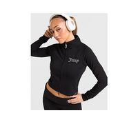 JUICY COUTURE Diamante Fitted Full Zip Top - Black - Womens L