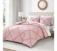 Juicy Couture Diamond Queen Comforter Set - Ruffle 3-Piece Machine Washable Reversible Bedding Comforter Set, Light Pink