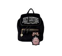 Juicy Couture Falling For Juicy Velour Backpack, Drawstring Flap Closure, Adjustable Straps, 11x11x7 inches, University Black, One Size, Modern