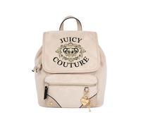 Juicy Couture Falling For Juicy Velour Backpack, Drawstring Flap Closure, Adjustable Straps, 11x11x7 inches, Sandstone, One Size, Modern