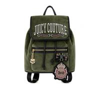 Juicy Couture Falling For Juicy Velour Backpack, Drawstring Flap Closure, Adjustable Straps, 11x11x7 inches, Super Greens, One Size, Modern