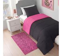 Juicy Couture Finely Soft Washable Accent Rug 2' x 4' Hot Pink Timeless Leopard