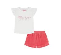 Juicy Couture Girl's 2pc Short Set, Egret/Desert Rose, 4 Years