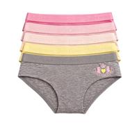 Juicy Couture Girls' Briefs Underwear, 5 Pack, 95% Cotton and Spandex Blend, Multicolor (Medium)