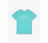Juicy Couture Girls Turquoise Kids Diamante Short-sleeve Cotton-jersey T-shirt 7-16 Years 12-13