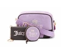 Juicy Couture Heritage Slim Camera Bag with Gold Chain Strap & Matching Envelope CC Wallet - Lavender