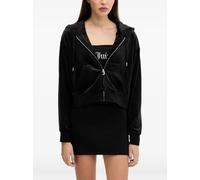Juicy Couture hooded velour zip-up top - Black XS-S-M-L