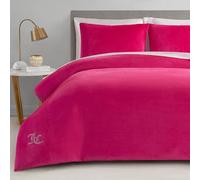 Juicy Couture Hot Pink Velour Full/Queen Comforter Set - 3 Piece Luxury Bedding Ensemble