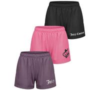 Juicy Couture JC Ladies 3 Pack 3" Mesh Short, Solid Black Beauty, Solid Free Love, Solid Moonscape, M