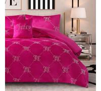 Juicy Couture JC Logo Link Bling 4-Pc Comforter Set Hot Pink King