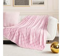 Juicy Couture Logo Diamonds Pink Plush Throw Blanket 50" x 70"