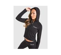 JUICY COUTURE Logo Jersey Full Zip Hoodie - Black - Womens XS