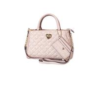 Juicy Couture Love Your Couture Satchel, Quilted Logo Handbag with Top Handles, Crossbody Strap & Card Holder, 11 x 7 Inches, Powder Blush, One Size