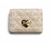 Juicy Couture Love Your Couture Wallet, White Tonal, Quilted, Gold Heart Logo, Trifold, 4" W x 3" H