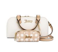 Juicy Couture Magic n Spark Satchel, Soft White, 6" H x 10" W x 5" D, with Mini Pouch