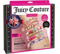 Make It Real Juicy Couture Bracelet Making Kit with Deluxe Charms, Beads, Velvet Ribbon and Gold Chains - Girls Toys