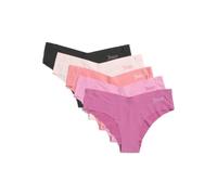 Juicy Couture Micro Panties - 5 Pack, Pink/Black/Periwinkle, M