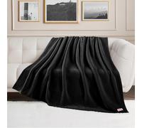 Juicy Couture Oversized Plush Throw Blanket 60" x 70", Black