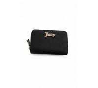 Juicy Couture Pep In Her Step Double Zip Wallet, Embossed Logo Organizer Clutch with Card Slots, ID Window, Wristlet Style, 6x4x1.5 Inches, Liquorice, Luxury