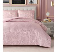 Juicy Couture Pink Marshmallow Sparkle Zebra Jacquard Full/Queen Comforter Set - 3 Piece Stylish Bedding Ensemble