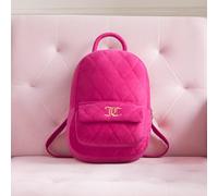 Juicy Couture Quilted Backpack Shaped 12" x 8.5" Decorative Pillow, Hot Pink