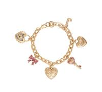 Juicy Couture Quilted Heart Charm Bracelet for Women, 7.5"