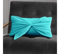 Juicy Couture Rectangle 1-Piece Decorative Accent Premium Reversible Throw Pillow Living Room and Bedroom D?or 10""""x18"""" Velvet Bow-Blue Crush