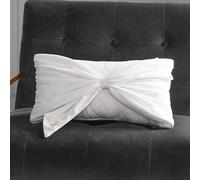 Juicy Couture Rectangle Decorative Accent, Premium Reversible Throw Pillow, Living Room and Bedroom Décor, 10"x18", White