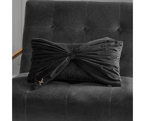 Juicy Couture Rectangle Decorative Accent, Premium Reversible Throw Pillow, Living Room and Bedroom Décor, 10"x18", Black