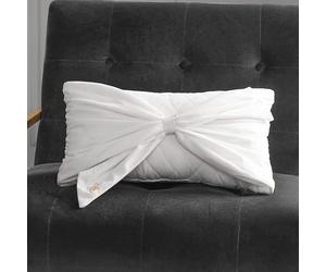 Juicy Couture Rectangle Decorative Accent, Premium Reversible Throw Pillow, Living Room and Bedroom Décor, 10"x18", White