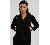 Juicy Couture Robertson Classic Jacket Synthetic Women's Black Hooded Sweatshirt Xsl
