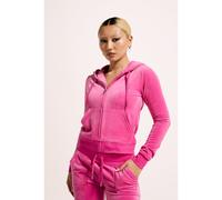 Juicy Couture Robertson Classic Jacket Synthetic Women's Bright Pink Hooded Sweatshirt S