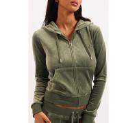 Juicy Couture Robertson Classic Jacket Synthetic Women's Green Hooded Sweatshirt L