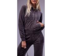 Juicy Couture Robertson Classic Jacket Synthetic Women's Grey Hooded Sweatshirt Xsl
