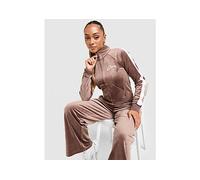 JUICY COUTURE Script Velour Track Top - Brown - Womens S