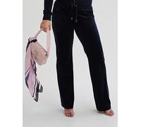 Juicy Couture Straight Leg Velour Track Pant, Navy, Size Xs, Women Navy