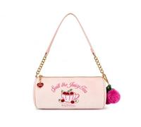 Juicy Couture Sweet Tea Party Barrel Shoulder Bag, 9.5" W x 4" H x 4" D, Pink Clay, One Size, Barrel / Cylinder Shoulder Bag