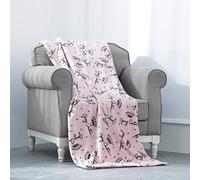 Juicy Couture - Throw Blanket | Crown Royal | Plush and Cozy | Decorative Blankets for Sofas, Chairs and Beds| Luxurious and Soft | Chic Home Decor | Measures 50" x 70" | Blush/Grey