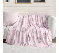 Juicy Couture - Throw Blanket, Juicy Emblem, Plush and Cozy, Decorative Blankets for Sofas, Chairs and Beds, Luxurious and Soft, Chic Home Decor, Measures 50" x 70", Pink