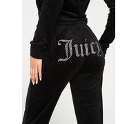 Juicy Couture Women's Tina Track Pants Samtige Sweathose Trainingshose mit Kordelzug Jogger für Sport Freizeit Fitness in Versch. Farben Casual, Black, M