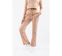 Women's Juicy Couture Velour Track Pant Polyester Women's Beige Joggers - Cream - Size: 12/None