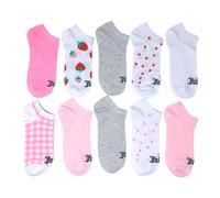 Juicy Couture Women’s No Show Socks - 10 Pairs, Berry Multi, 3.5-9 UK