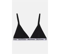 Juicy Couture Women's Bev Cotton Triangle Bralette with Branded Jacquard Elastic Black | Size: XL Juicy Couture Black XL