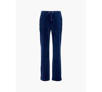 Juicy Couture Womens Blue Depths Tina Rhinestone-embellished Velour Jogging Bottoms M