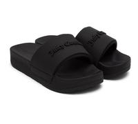 Juicy Couture Women's Breanna Sliders Slides with Appliqué for Summer Srand Pool Sandals, Black, EU 36, black, 4 UK