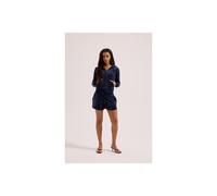 Juicy Couture Women's Classic Velour Short With Back Pocket in Dark Blue | Size: Medium Juicy Couture Dark Blue M