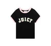 Juicy Couture Women's Collegiate Figubetontes T Shirt Top Oberteil mit Applikationen Versch. Farben, Black, XS
