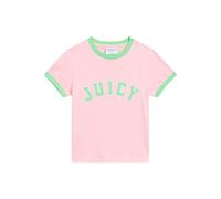 Juicy Couture Women's Collegiate Figubetontes T Shirt Top Oberteil mit Applikationen Versch. Farben, Juicy Pink, L
