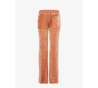 Juicy Couture Womens Copper Brown Del Ray Patch-pocket Velour Jogging Bottoms L