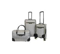 Juicy Couture Women's Evelyn 3pc Luggage Set, Juicy Beige Black